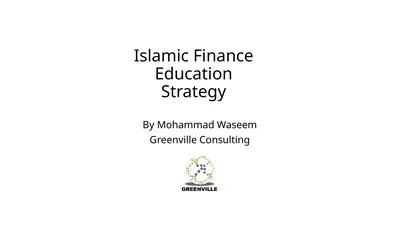 Islamic Finance Education Strategy By Mohammad