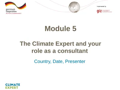 Module 5 The Climate Expert and your role as a