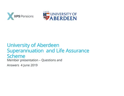 University of Aberdeen Superannuation and Life