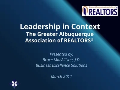 Leadership in Context The Greater Albuquerque