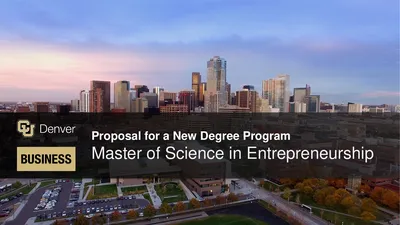 Proposal for a New Degree Program Master of
