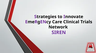 Strategies to Innovate EmeRgENcy Care Clinical