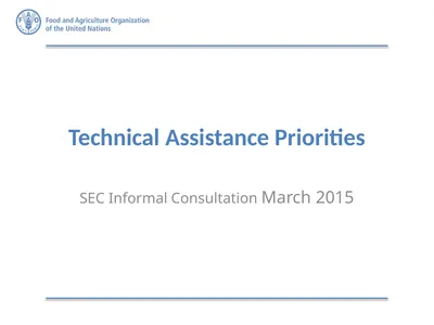 Technical Assistance Priorities SEC Informal