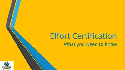 Effort Certification What you Need to Know What is