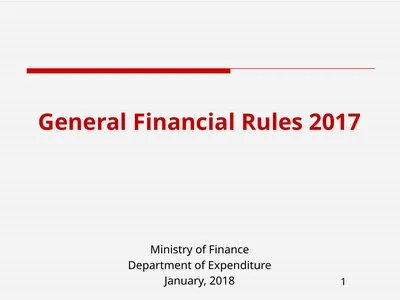 General Financial Rules 2017 Ministry of Finance