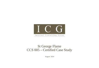 St George Flame CCS 005 – Certified Case Study