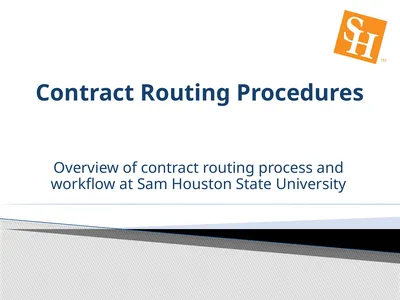 Contract Routing Procedures Overview of contract