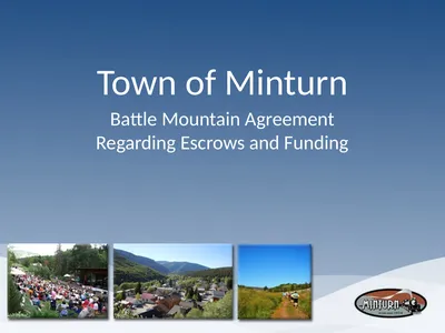 Town of Minturn Battle Mountain Agreement