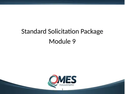 Standard Solicitation Package Module 9 1 Learner
