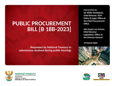 PUBLIC PROCUREMENT BILL [B 18B-2023] PRESENTED BY: