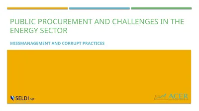 Public procurement and challenges in the energy