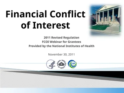 Financial Conflict of Interest 2011 Revised