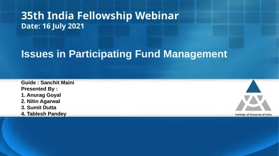 Issues in Participating Fund Management Guide :