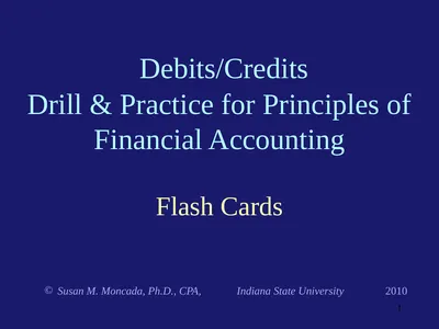 Flash Cards Debits/Credits Drill & Practice for