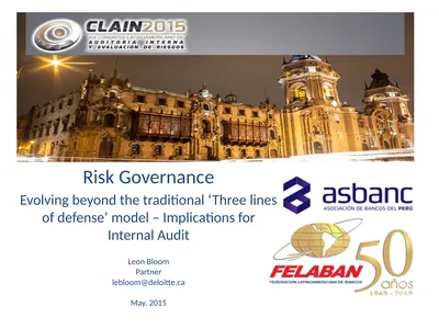 Risk Governance Evolving beyond the traditional