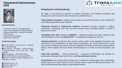 Vijayanand Subramanian COO Areas of Practice