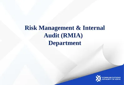 Risk Management & Internal Audit (RMIA) Department