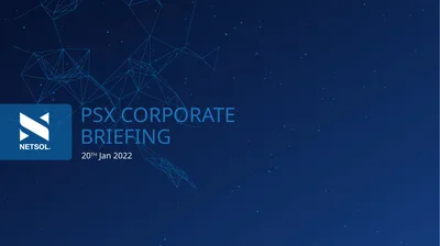 PSX CORPORATE BRIEFING 20TH Jan 2022 AGENDA TOPICS