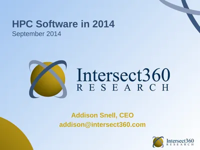 HPC Software in 2014 September 2014 Addison Snell,