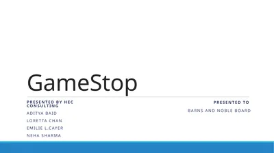 GameStop Presented by HEC CONSULTING Aditya baid