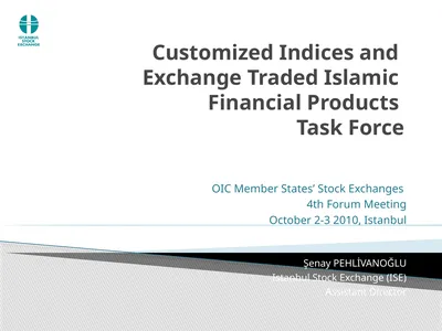 Customized Indices and Exchange Traded Islamic