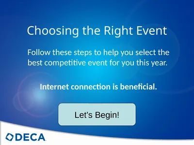 Choosing the Right Event Follow these steps to