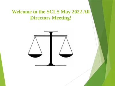 Welcome to the SCLS May 2022 All Directors