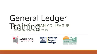 General Ledger Training Cloud Ellucian Colleague