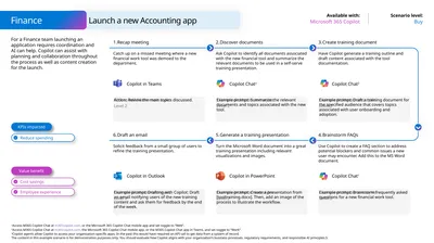 For a Finance team launching an application