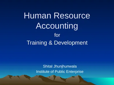 Human Resource Accounting for Training &