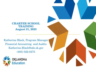 CHARTER SCHOOL TRAINING August 31, 2023 Katherine