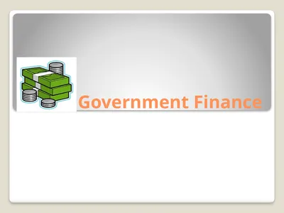 Local Government Finance Introduction Local