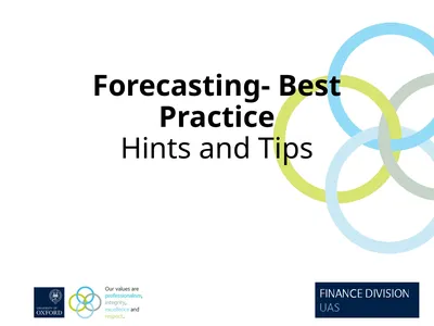 Forecasting- Best Practice Hints and Tips