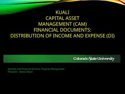 KUALI CAPITAL ASSET MANAGEMENT (CAM) FINANCIAL