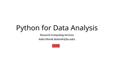 Python for Data Analysis Research Computing