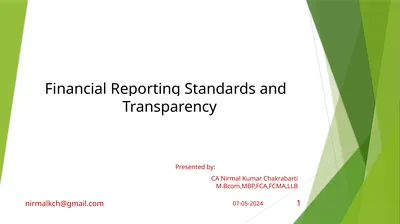 Financial Reporting Standards and Transparency