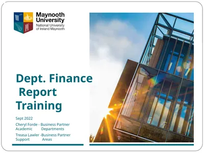 Dept. Finance Report Training Sept 2022 Cheryl