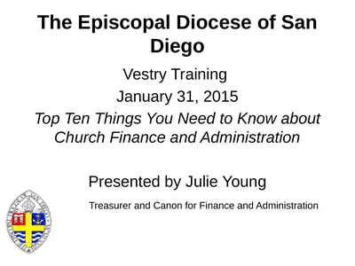 The Episcopal Diocese of San Diego Vestry Training