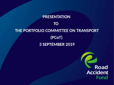 PRESENTATION TO THE PORTFOLIO COMMITTEE ON