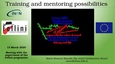 Training and mentoring possibilities Maria Rosaria