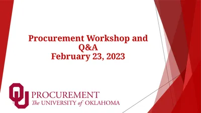 Procurement Workshop and Q&A February 23, 2023