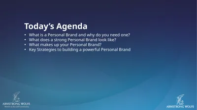 Today’s Agenda What is a Personal Brand and why do