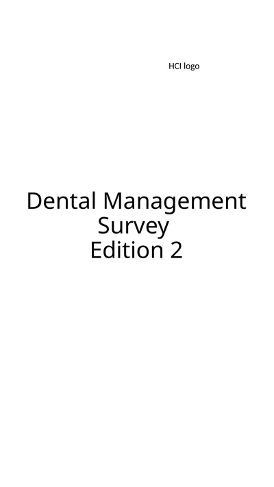 Dental Management Survey Edition 2 HCI logo Dental
