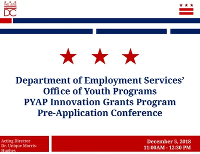 Department of Employment Services’ Office of Youth