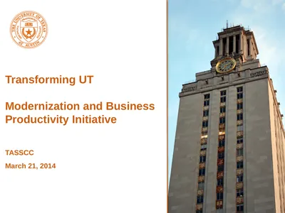 Transforming UT Modernization and Business