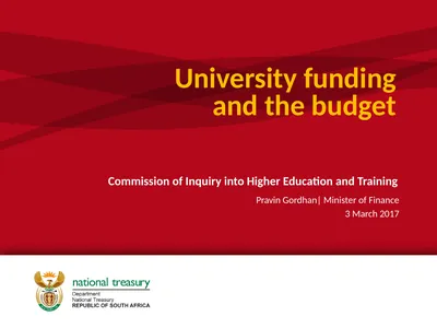 University funding and the budget Commission of