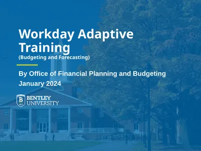 Workday Adaptive Training (Budgeting and