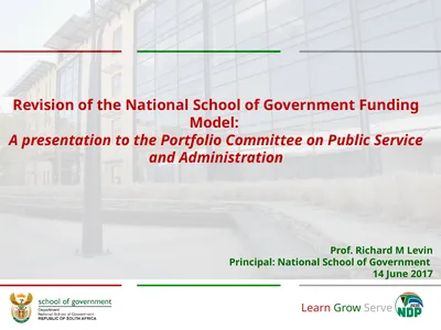 Revision of the National School of Government