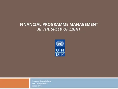 Financial Programme Management at the speed of