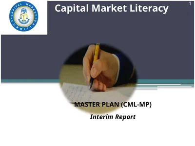 Capital Market Literacy MASTER PLAN (CML-MP)